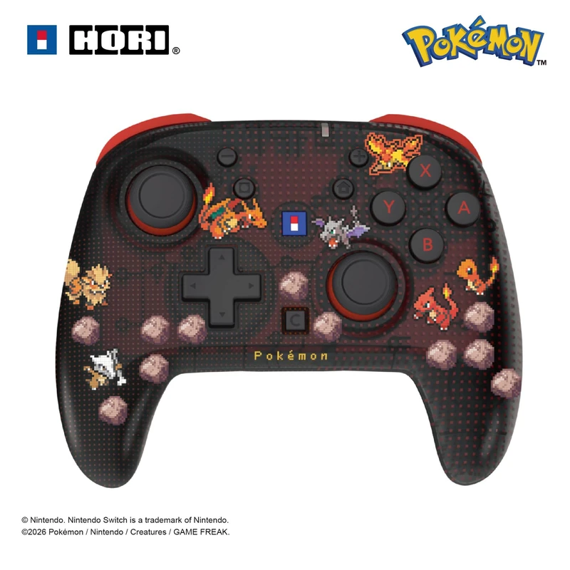 Wireless HORIPAD Turbo for Nintendo Switch 2 (Pokémon Pixel Red) Rechargeable Controller