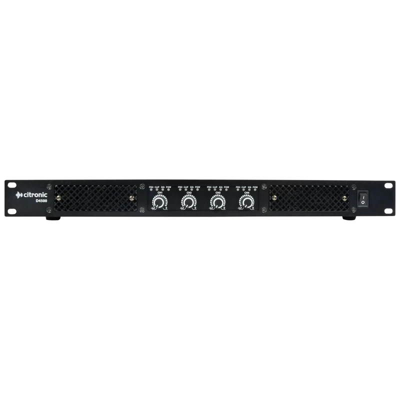 Citronic D-Series Quad Power Amplifier 4 x 500W Digital 1U Rack Mount Amp