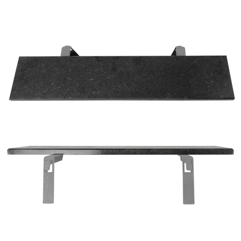 Remundi Granite shelf for Magnus Piece of VA, Black/Silver, 15 x 70 x 2 cm