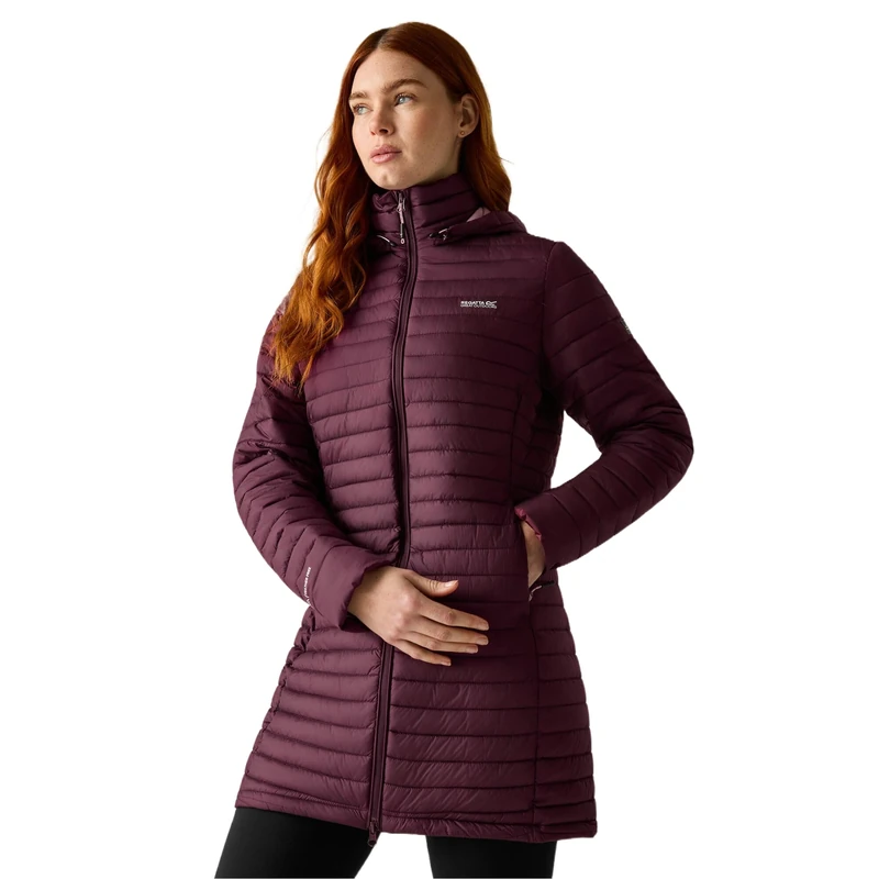 Regatta Womens Selenar Long Length Padded Jacket Water Repellent Lightweight Winter Coat
