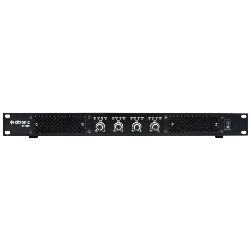 Citronic D-Series Quad Power Amplifier 4 x 1000W Digital 1U Rack Amp