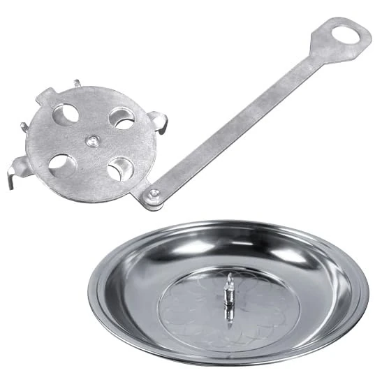 Remundi Ventilation Set Carus/Vulcano with Tray, Silver, 12 x 40 x 3.5 cm