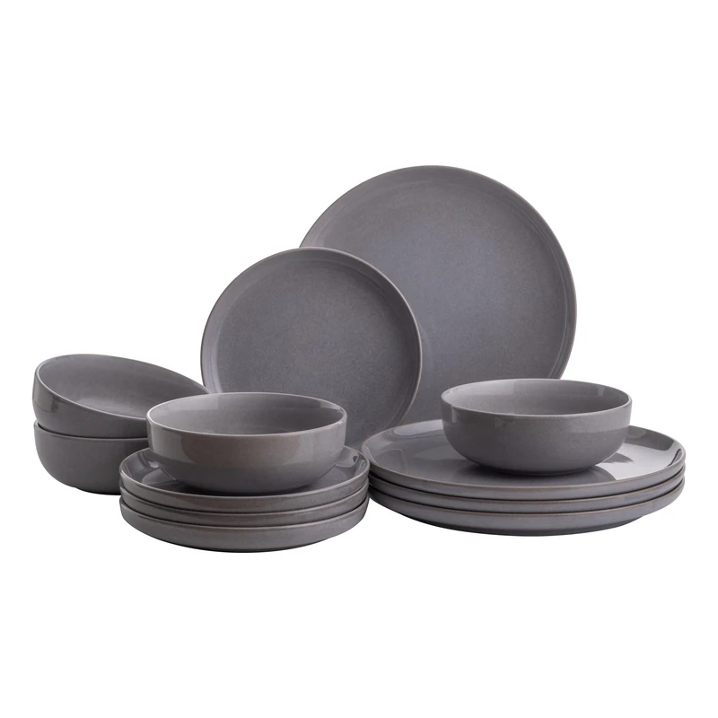 Mason Cash Reactive Aura 12 Piece Dinner Set | Stoneware Set for 4
