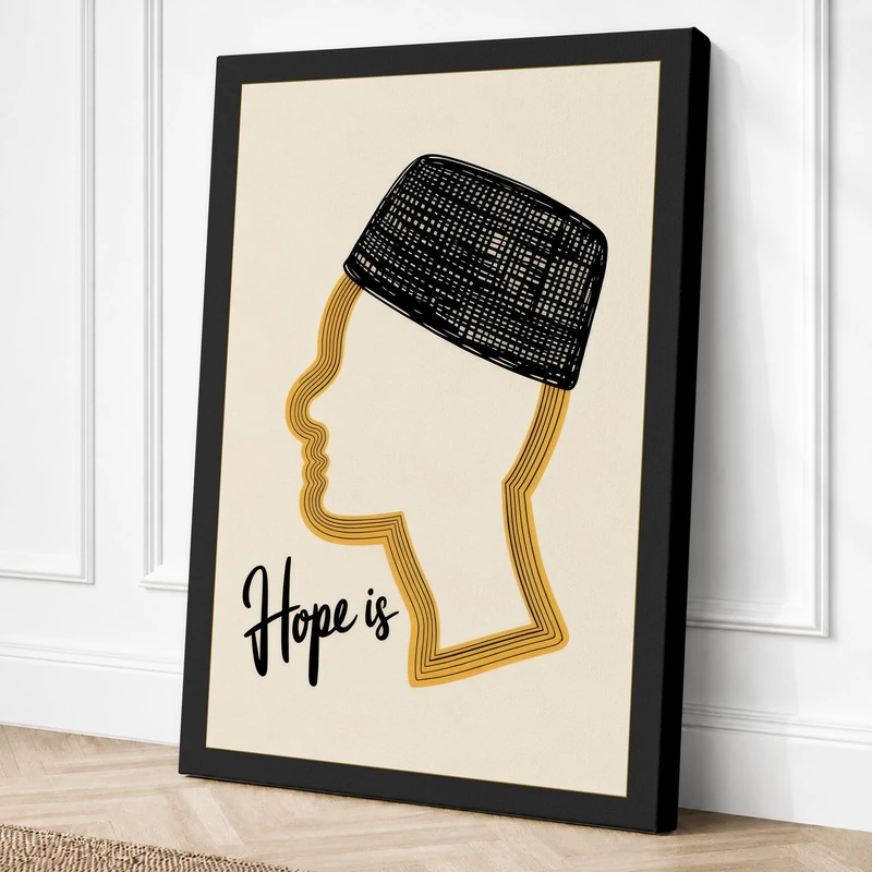 Hope is Minimalist Canvas Wall Art Print 36x24 Inch