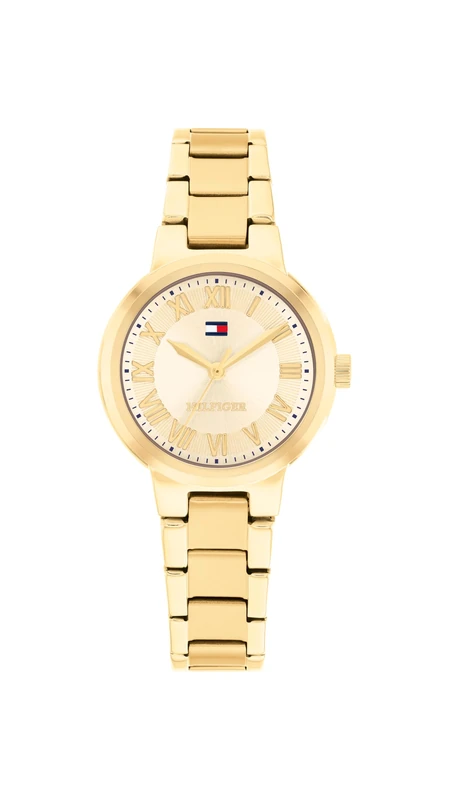 Tommy Hilfiger Quartz Analog Watch for Women with Gold Toned Steel Bracelet