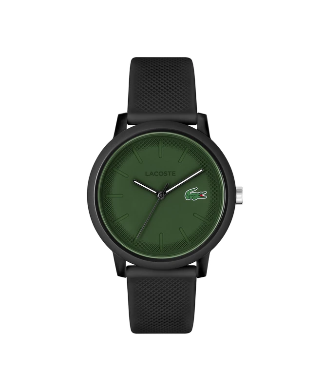 Lacoste Analog Watch for Men Lacoste.12.12 Collection with Black Silicone/Rubber Strap - 2011444
