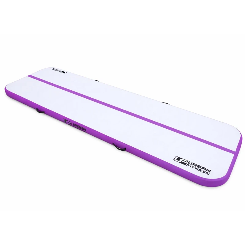 Urban Fitness Inflatable Tumbling Mat, 300 X 100 X 10cm, Purple/Grey