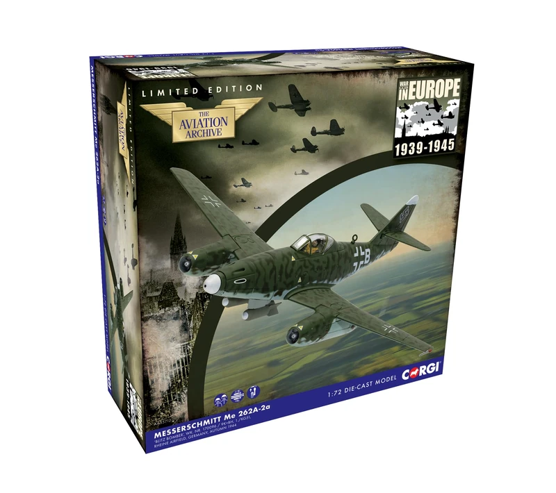 Corgi AA35712 Messerschmitt Me 262A-2a, Die Cast Model Plane