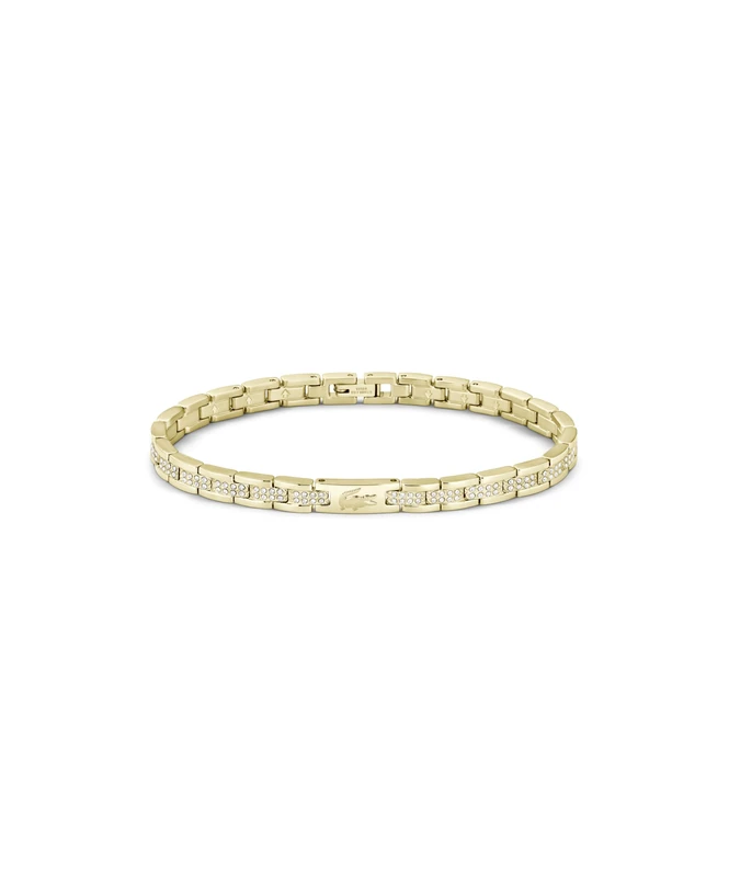 Lacoste Gold IP finish Stainless Steel Crystal Bracelet for Women