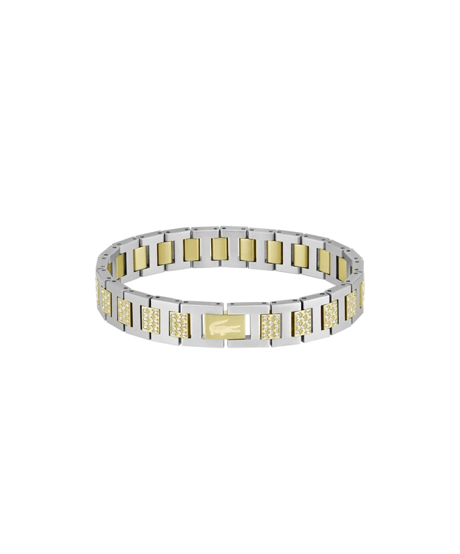 Lacoste Two-Tone Stainless Steel Crystal Bracelet for Men