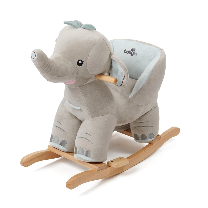 Babylo Elephant Rocking Animal 2 with sound, 18months+, Rocker, Grey Blue
