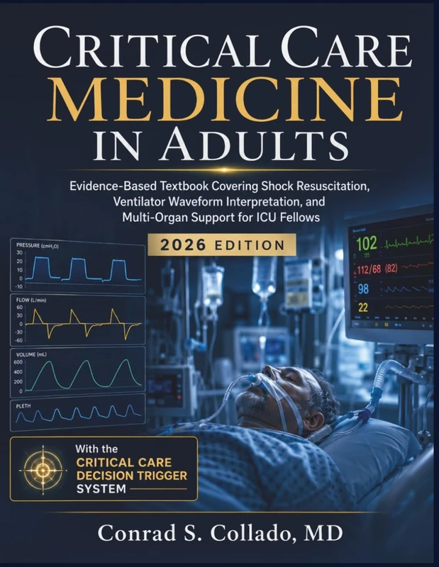 Critical Care Medicine in Adults 2026: Evidence-Based Textbook Covering Shock Resuscitation, Ventilator Waveform Interpretation, and Multi-Organ Support for ICU Fellows