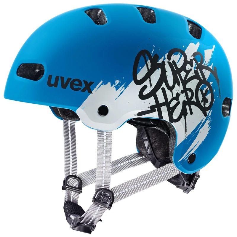 uvex kid 4 style bike helmet for kids - super hero blue matt/51-55 cm