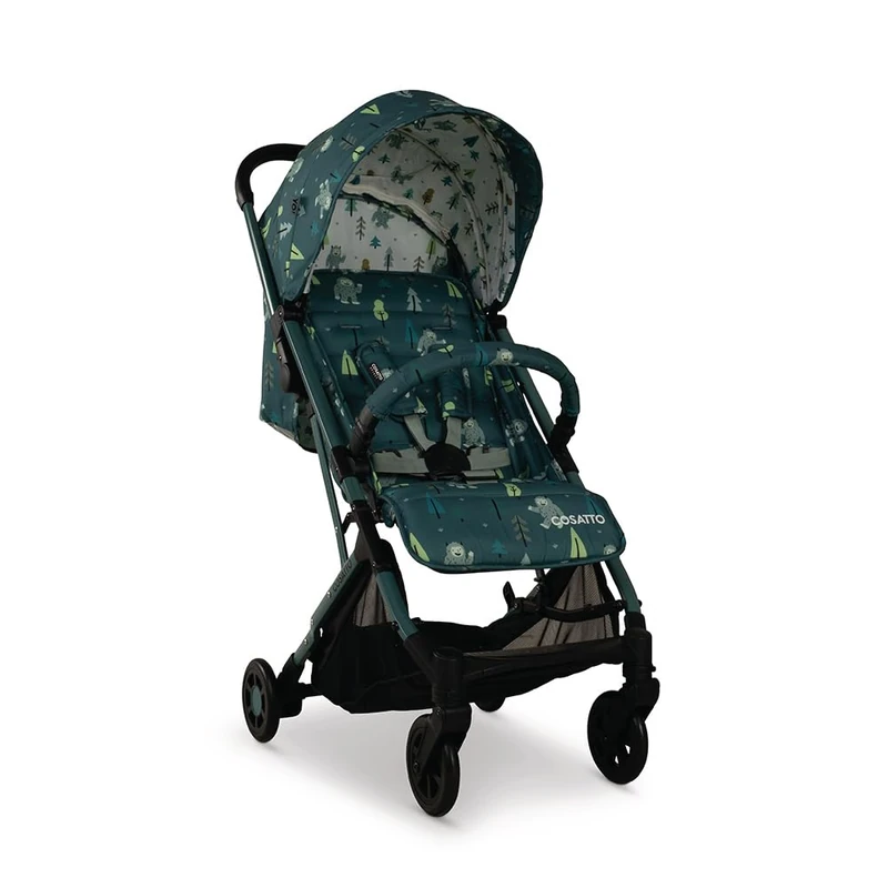 Cosatto Yo Travel Stroller - Baby Pushchair Lightweight Compact Fold from Birth to 25kg - Airline Compatible, One Hand Easy Fold, Large 8kg Shopping Basket, Raincover & Bumper Bar (Yoohoo Yeti)