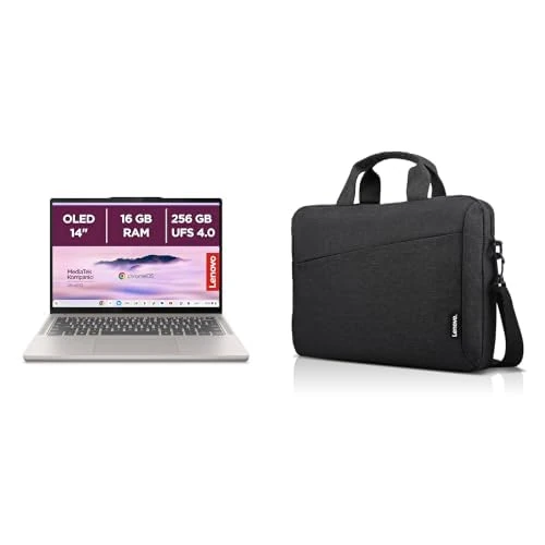 Lenovo Chromebook Plus Gen 10 14" MediaTek 256GB OLED Laptop with Toploader case