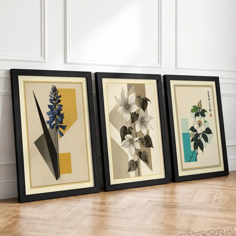 Botanical Moments Botanical Set of 3 Framed Wall Art Prints A4