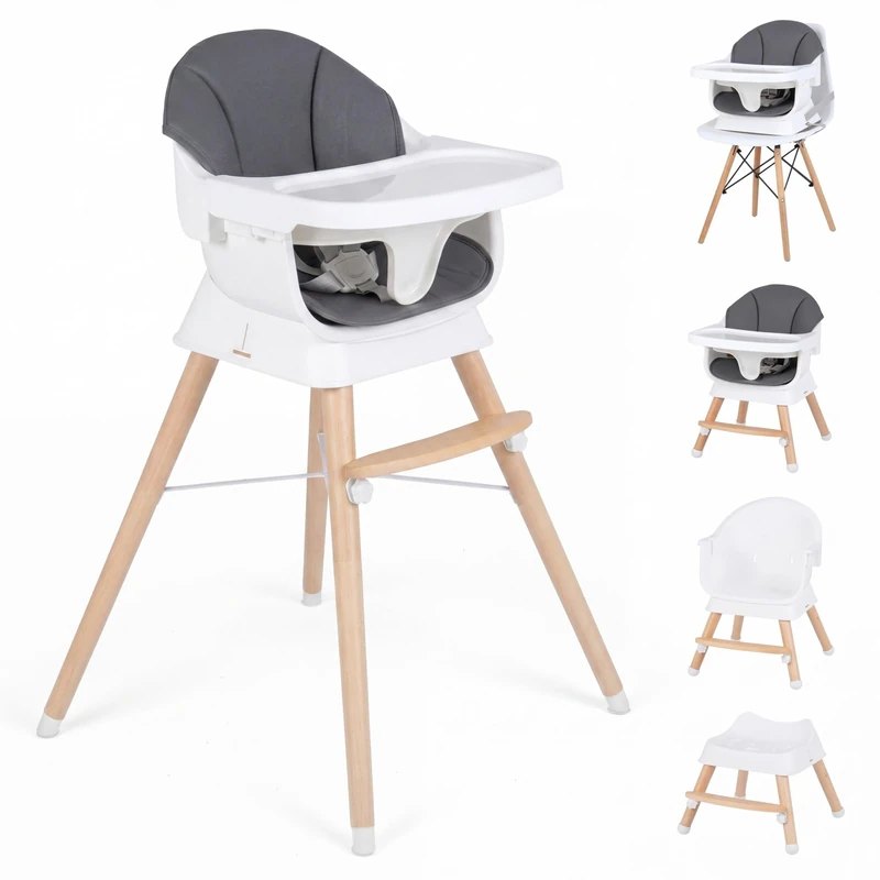 GYMAX Convertible High Chairs for Toddlers, Infant Highchairs
