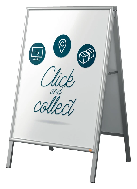 Nobo Essence Mitred A1 A-Frame Pavement Sign, Double-Sided Snap-Open
