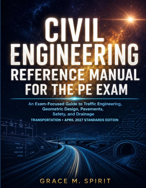 CIVIL ENGINEERING REFERENCE MANUAL FOR THE PE EXAM: An Exam-Focused Guide to Traffic Engineering, Geometric Design, Pavements, Safety, and Drainage