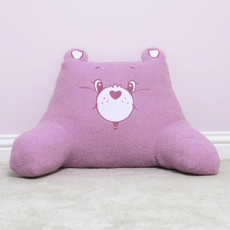 Character World Care Bears Officially Licensed Cuddle Cushion | Super Soft Pink Chair Style Arm-Rest Pillow | Ultra Comfy | Cheer Bear Design With 3D Ears | Perfect For Any Bedroom, on the Sofa