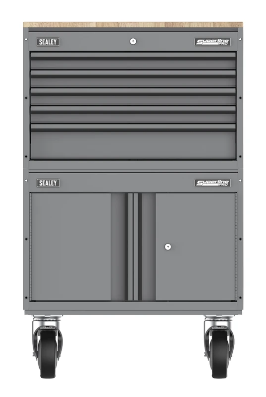 Sealey Superline PRO® Modular Storage System Combo - Rubber Wood Worktop - APMSCCOMBO7