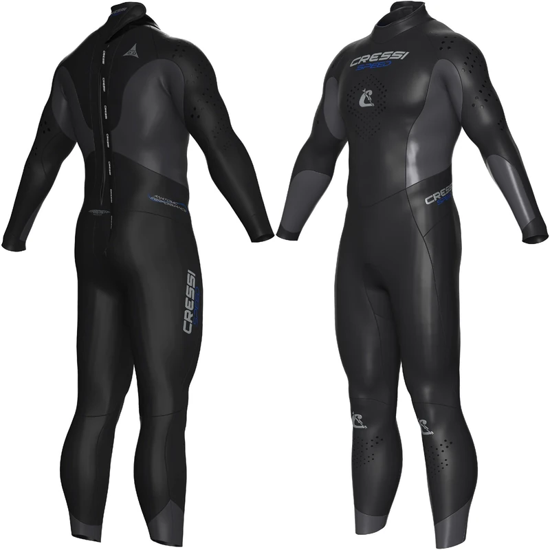 CRESSI Speed Free Diving Man Monopiece Wetsuit 2mm Black/Grey 2XL/6