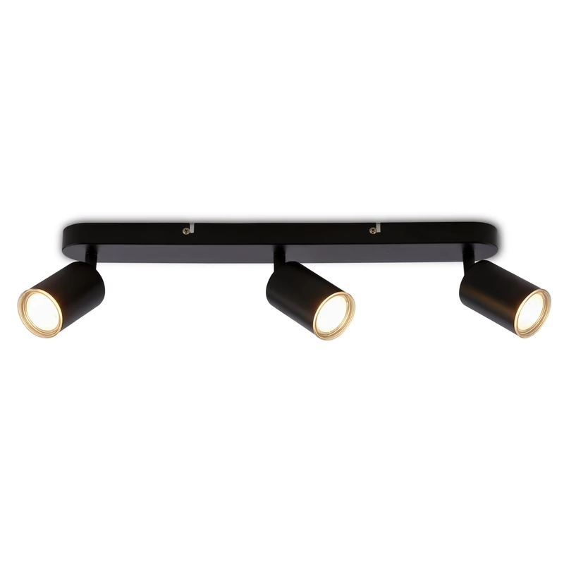 Briloner - Ceiling Light Adjustable IP44 GU10 Fitting Max. 9W Black 47.5 cm