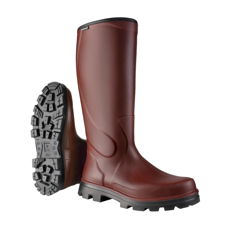 DUNLOP Steeplechase Bonnie Waterproof Wellies for Women, Burgundy, Size 6