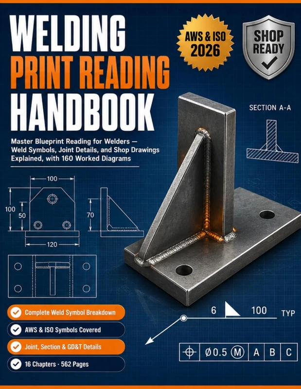 WELDING PRINT READING HANDBOOK: Blueprint Reading for Welders: Weld Symbols, Joint Details, and Shop Drawings Explained