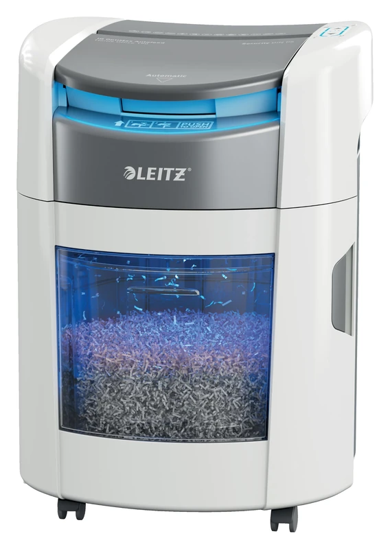 Leitz IQ OptiMax Micro-Cut Paper Shredder P5, Shreds 150 Sheets Autofeed