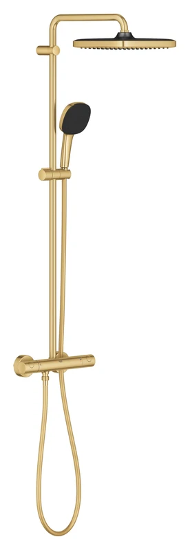 GROHE Vitalio Comfort 250 Shower System Set, Brushed Gold, 26696GN1