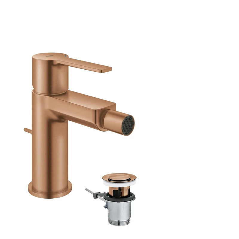 GROHE Lineare Bidet Mixer Tap with Waste Set, BrushedBronze, 33848DL1