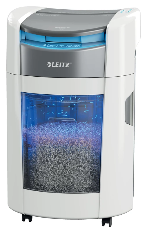 Leitz IQ OptiMax Autofeed 200 Micro-Cut Paper Shredder, P5 Security