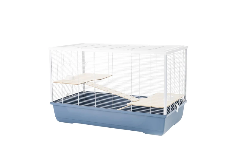 Little Friends Langham XL Rat & Hamster Cage, 100x54x61cm, Blue/White