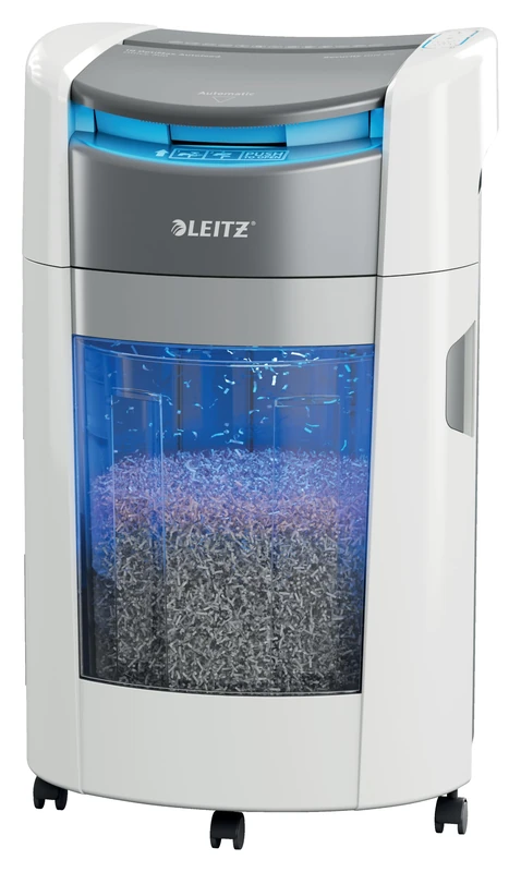 Leitz IQ OptiMax Office 300 Micro-Cut Paper Shredder P5, 300 Sheets