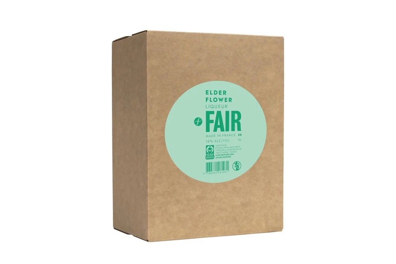 FAIR Elderflower | Fairtrade Liqueur for Hugo Spritz 5L Bag in Box, 18% ABV