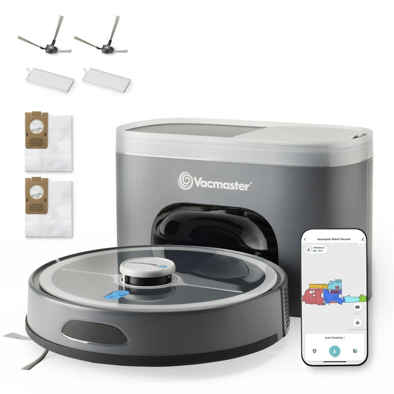 Vacmaster REi Robot Vacuum Cleaner with Self Emptying Docking Station & App