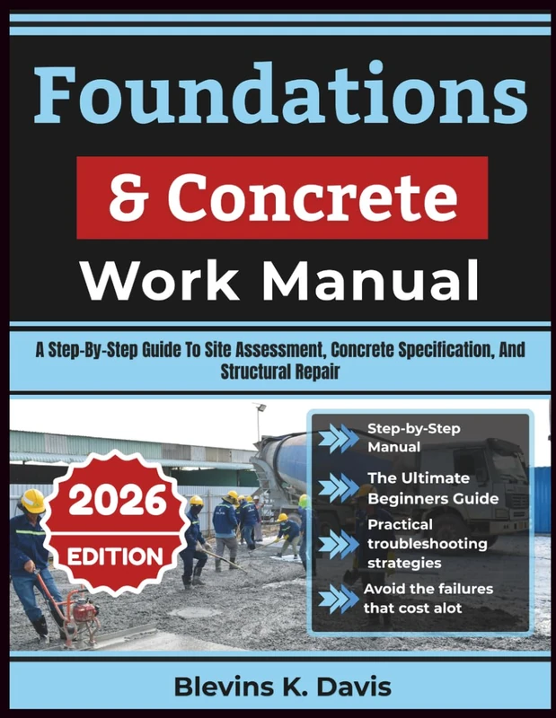 Foundations & Concrete Work Manual: A Step-By-Step Guide To Site Assessment, Concrete Specification, And Structural Repair