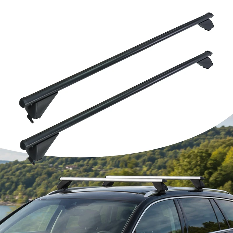 Relaxdays roof bars, closed roof rails, 124 cm, span 105 cm, black