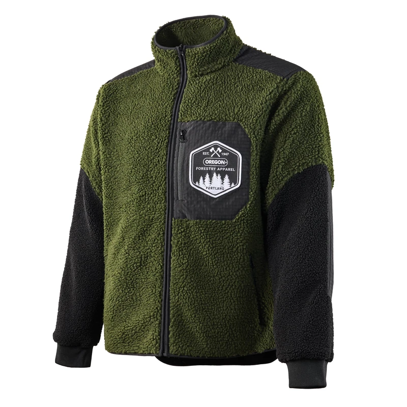 Oregon Protect Fleece Jacket, PPE Clothing, Green/Black, Size XL