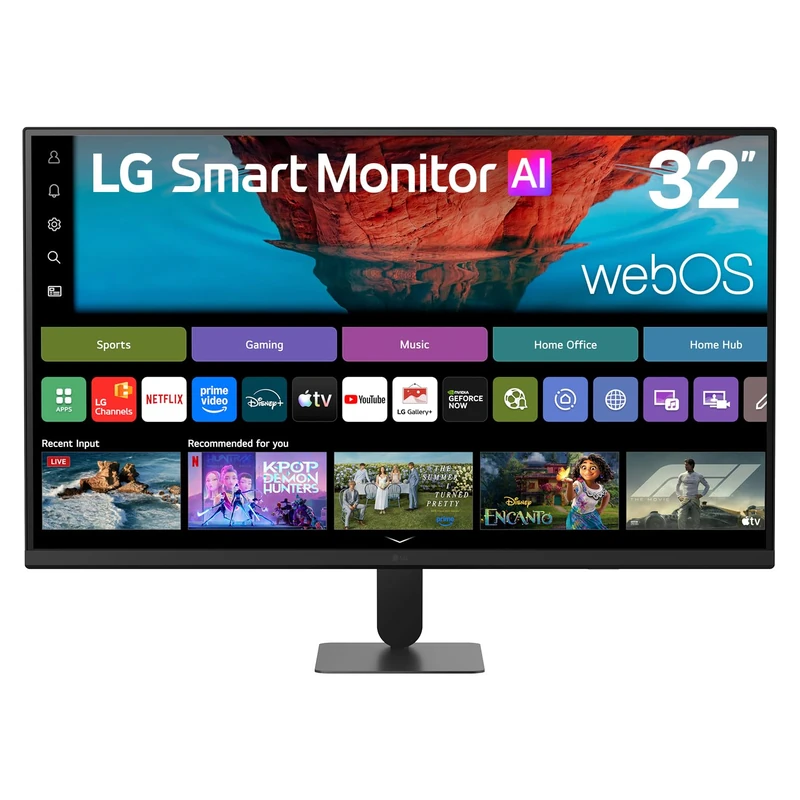 LG 32" 4K Smart Monitor U7s AI 32U701SB-B, webOS, HDR10, Black