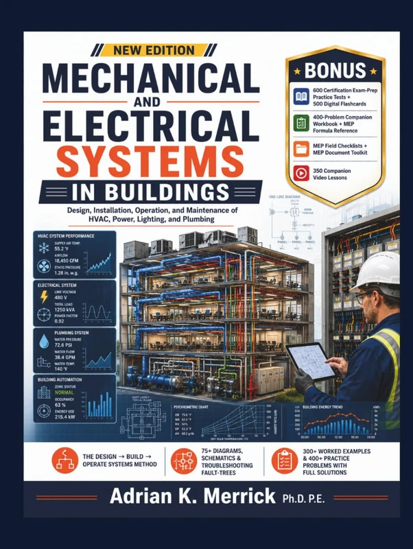 MECHANICAL AND ELECTRICAL SYSTEMS IN BUILDINGS: Design, Installation, Operation, and Maintenance of HVAC, Power, Lighting, and Plumbing