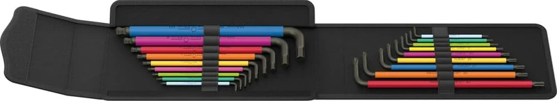 WERA 05133287001 Big Pack Multicolour Allen Key Hexagon Socket (Metric) / Torx Set 1, 19 Pieces