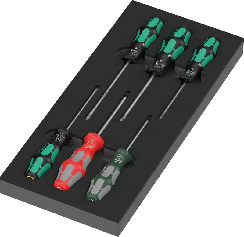 Wera Kraftform Series 300 7-Piece Screwdriver Set - Foam Insert