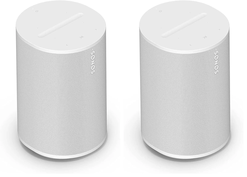 Sonos Era 100 | Smart Speaker with WiFi, Bluetooth, compatible with Amazon Alexa - White (Pack of 2)