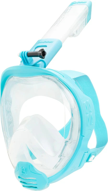 CRESSI since 1946 Kairon Adult Full Face Snorkeling Mask Clear/Aqua S/M