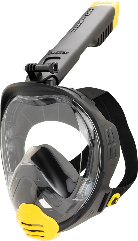 CRESSI since 1946 Kairon Adult Full Face Snorkeling Mask Black/Yellow L/XL
