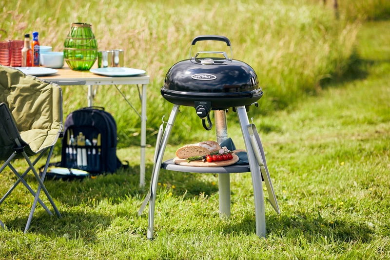 Outback Trekker Portable Gas BBQ Grill, 1 Burner, Black