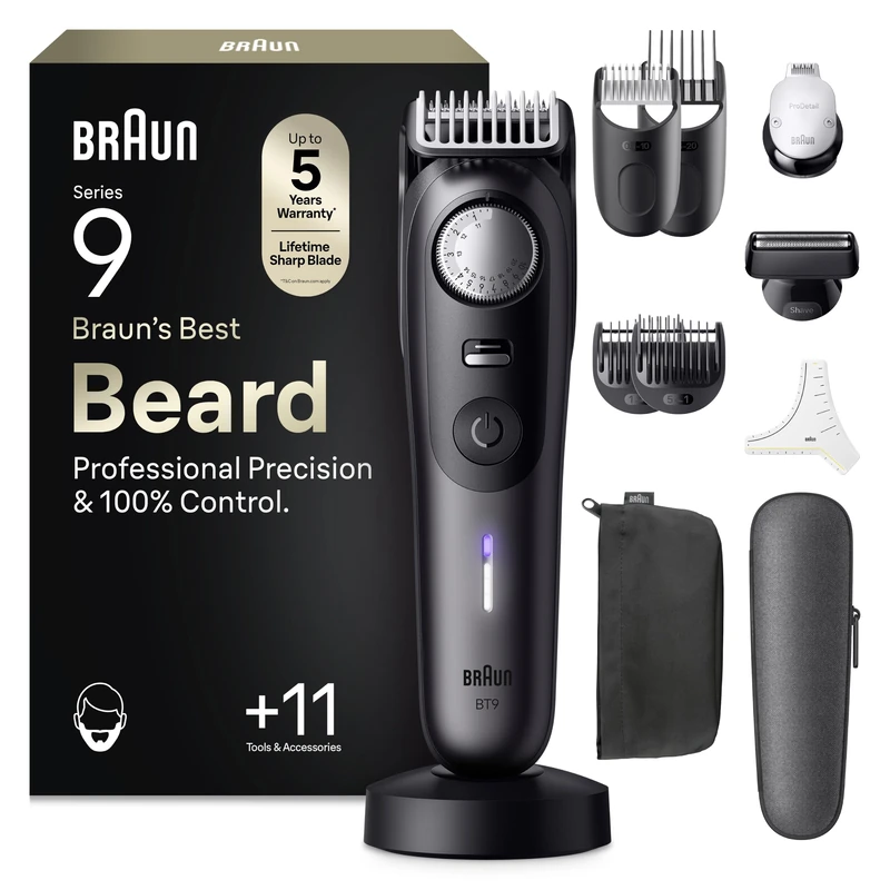 Braun Series 9 Beard Trimmer BT9545n - 52 Lengths, 11 Tools