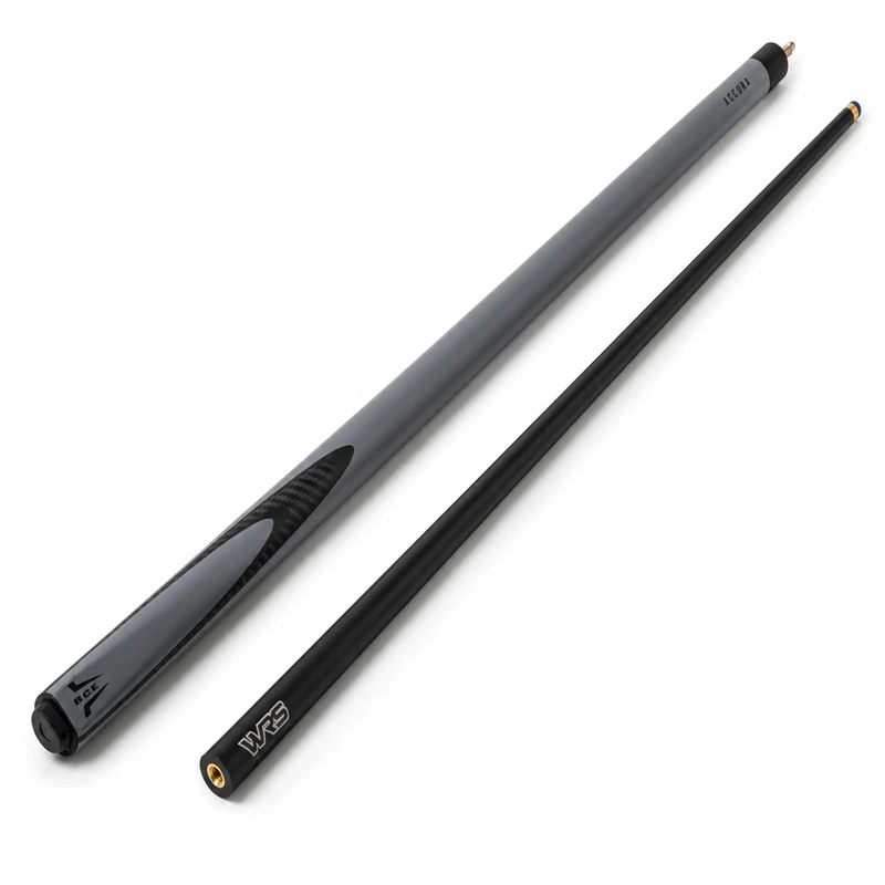 BCE Accura 2 Piece Snooker/Pool Cue with Soft Case - Carbon Grey